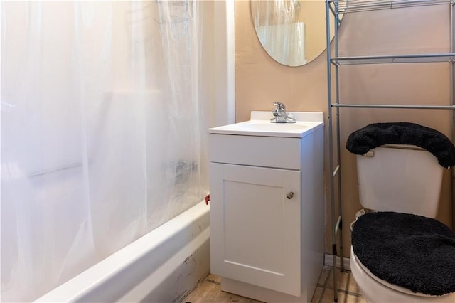 265 Forest Lake Dr, Covington, GA 30016 - bathroom with vanity and shower / tub combo with curtain