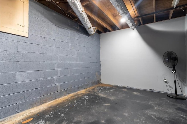 265 Forest Lake Dr, Covington, GA 30016 - unfinished basement with concrete block wall