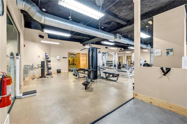 view of exercise room