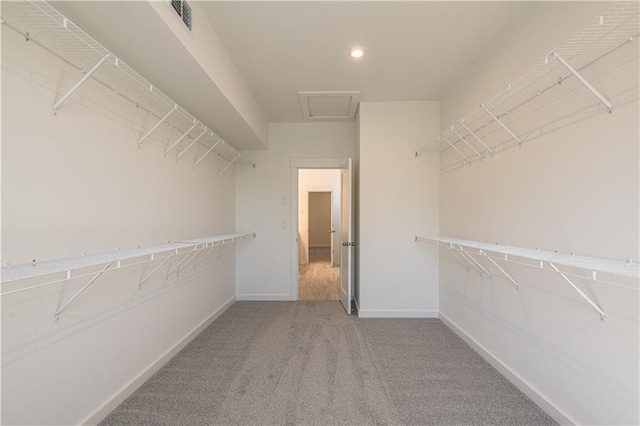129 Henley St, Canton, GA 30114 - walk in closet featuring carpet and attic access