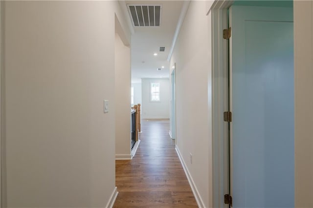 129 Henley St, Canton, GA 30114 - corridor with dark wood-style floors and recessed lighting