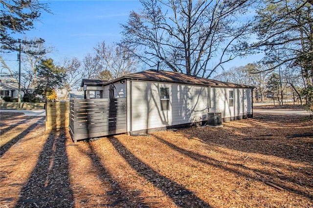 view of outbuilding with cooling unit