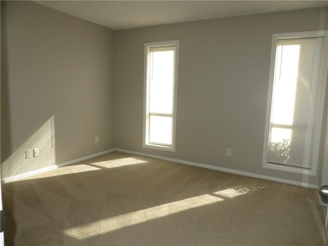 unfurnished room with carpet floors