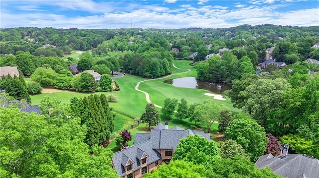6515 Ashbourne Ct, Suwanee, GA 30024 - drone / aerial view of a nearby body of water and a local golf course