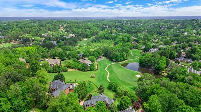 6515 Ashbourne Ct, Suwanee, GA 30024 - view of property location with a large body of water, a golf club, and a forest