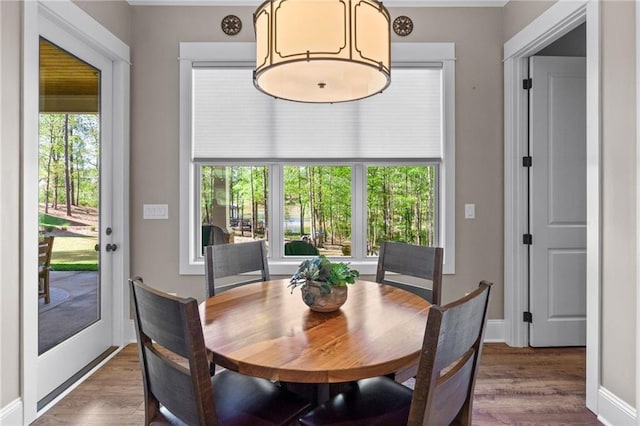 131 Quiet Cove Way, Monticello, GA 31064 - dining area featuring plenty of natural light, wood finished floors, and baseboards