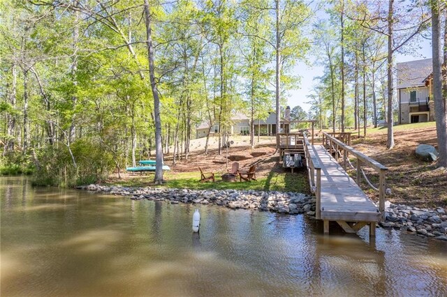 131 Quiet Cove Way, Monticello, GA 31064 - dock area featuring a water view