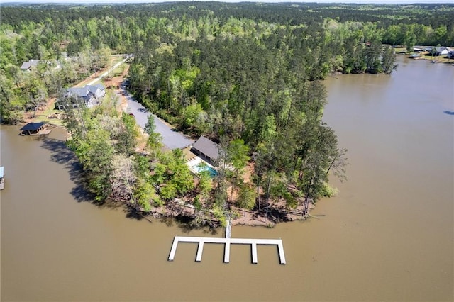 131 Quiet Cove Way, Monticello, GA 31064 - bird's eye view of a forest and a large body of water