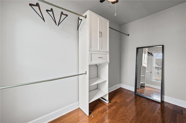 2873 Overlook Way NE, Atlanta, GA 30324 - spacious closet with wood finished floors and a ceiling fan