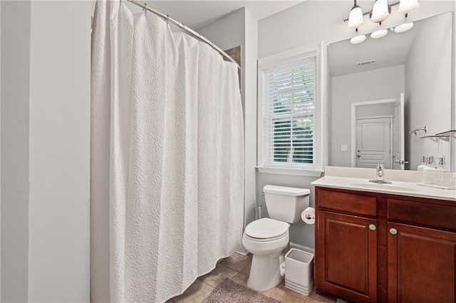 2873 Overlook Way NE, Atlanta, GA 30324 - bathroom with vanity, tile patterned flooring, and a shower with shower curtain