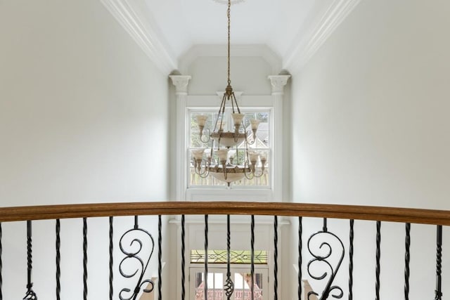 1565 Briergate Dr, Duluth, GA 30097 - detailed view of a chandelier and crown molding