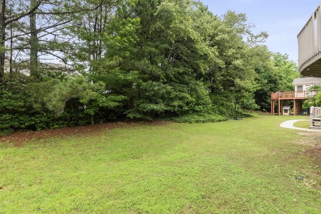 1565 Briergate Dr, Duluth, GA 30097 - view of grassy yard featuring a deck