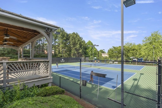 1565 Briergate Dr, Duluth, GA 30097 - view of tennis court with a ceiling fan