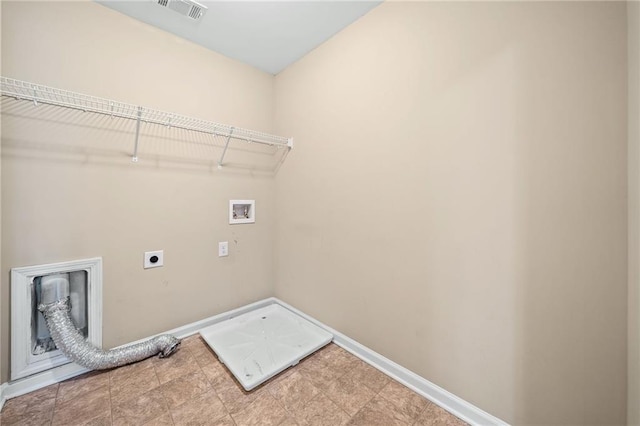 laundry room with hookup for a washing machine and electric dryer hookup