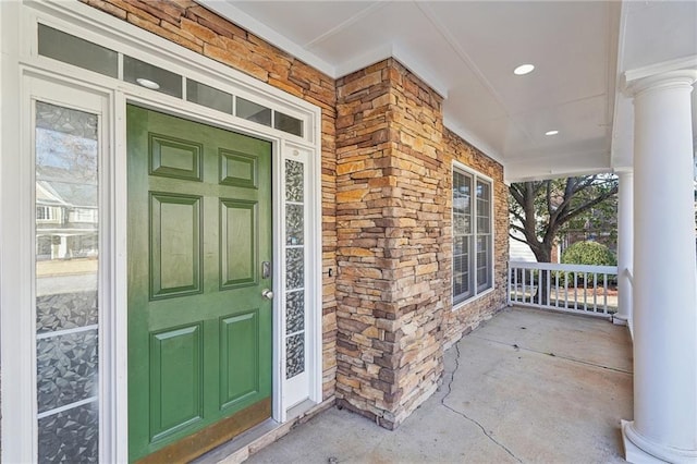 view of doorway to property