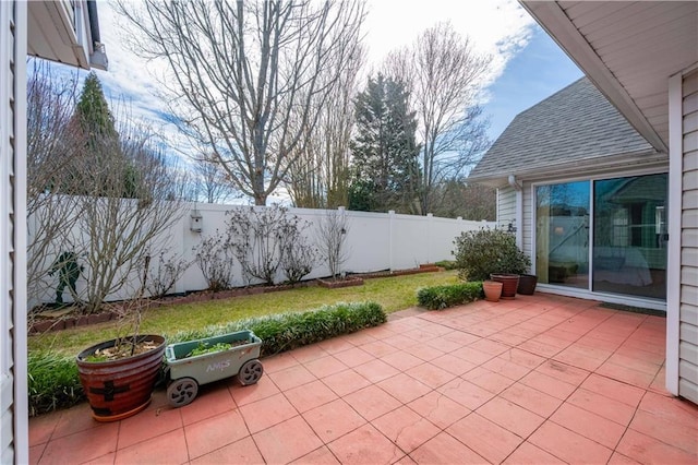 view of patio / terrace with a fenced backyard