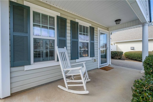 view of patio / terrace featuring covered porch