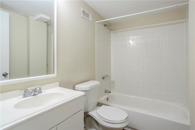 3743 Turner Heights Dr, Decatur, GA 30032 - full bathroom with vanity, toilet, and tiled shower / bath combo
