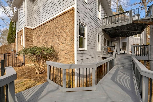 wooden deck with fence