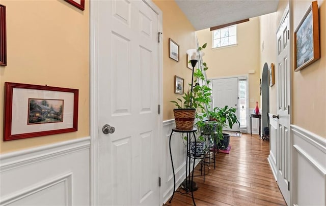 doorway to outside with hardwood / wood-style floors