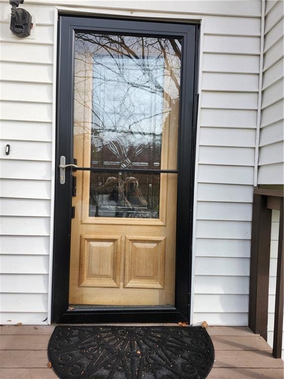 view of doorway to property