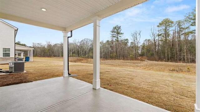 view of patio with central AC