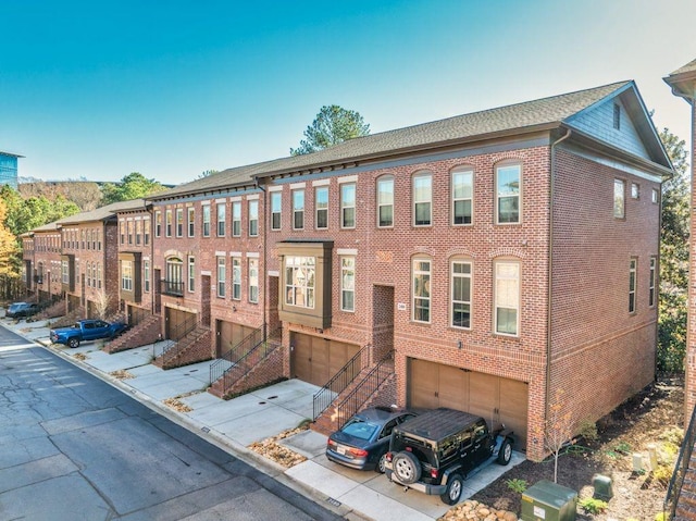 view of property featuring a garage