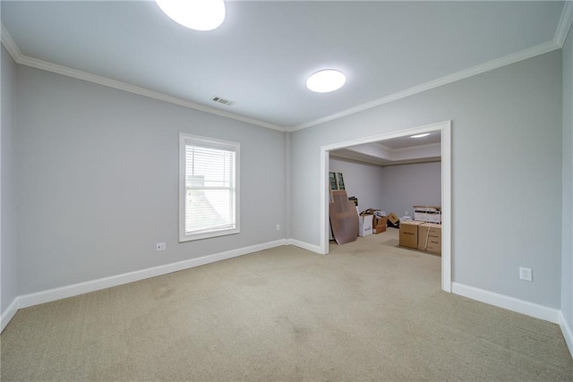 334 Glenn Abby Ln, Pendergrass, GA 30567 - spare room featuring crown molding, light carpet, and baseboards