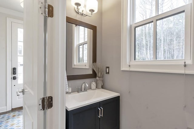 bathroom featuring vanity