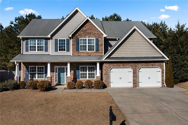 view of front facade with a garage