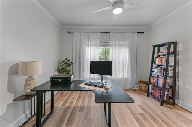 3636 Habersham Rd NW Unit 2101, Atlanta, GA 30305 - office space featuring ornamental molding, a ceiling fan, and wood finished floors