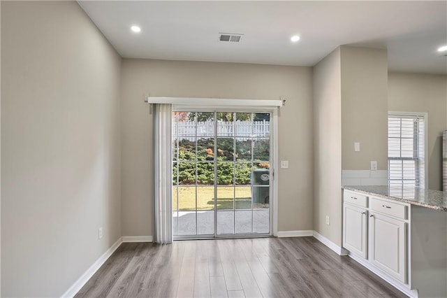 entryway featuring light hardwood / wood-style flooring