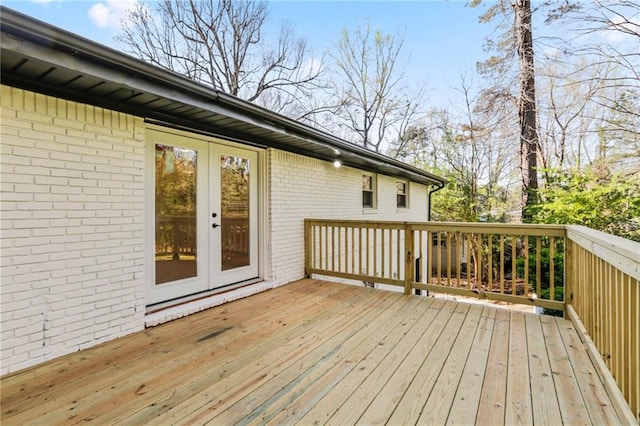 deck with french doors