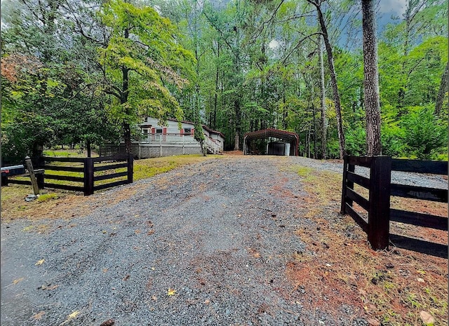 view of road