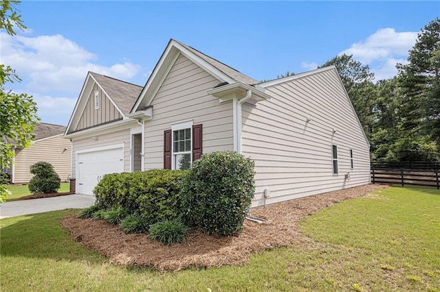 23 Stable Gate Dr, Cartersville, GA 30120 - view of home's exterior with concrete driveway, board and batten siding, and a garage