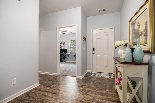 23 Stable Gate Dr, Cartersville, GA 30120 - entrance foyer with wood finished floors and ceiling fan