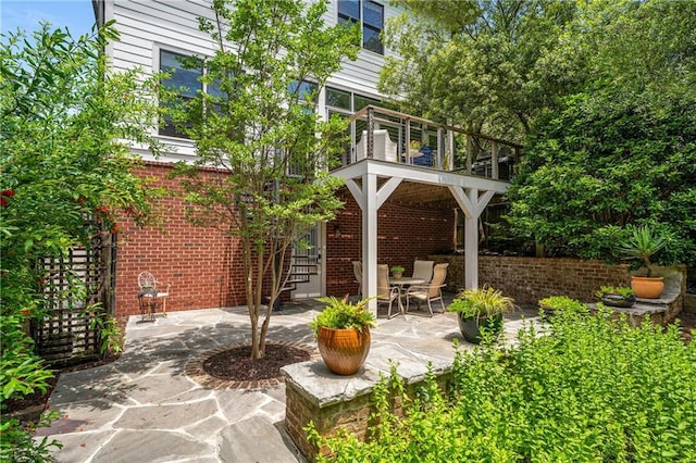 1601 Marlbrook Dr NE, Atlanta, GA 30307 - view of patio / terrace featuring a balcony