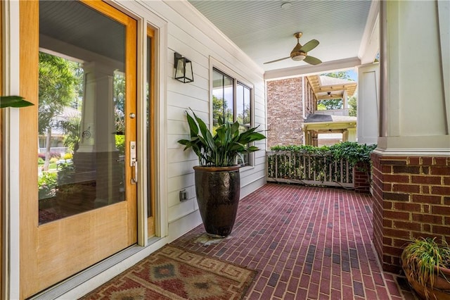 1601 Marlbrook Dr NE, Atlanta, GA 30307 - entrance to property featuring a porch and ceiling fan