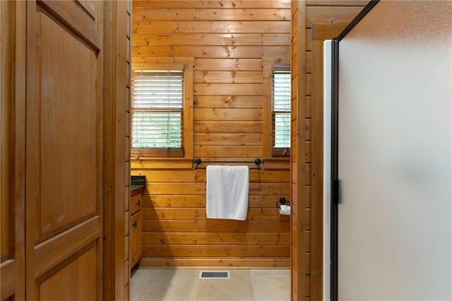 442 Cartecay River Run, Ellijay, GA 30536 - bathroom with wooden walls and a relaxing sauna