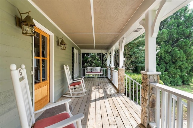442 Cartecay River Run, Ellijay, GA 30536 - view of wooden porch