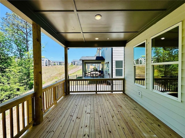 view of wooden terrace