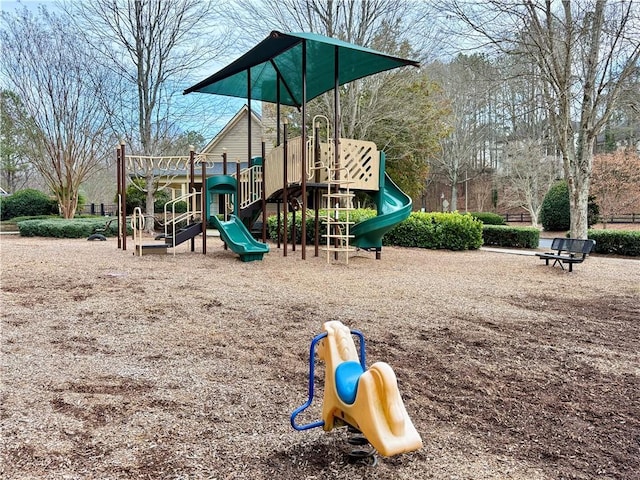 view of jungle gym