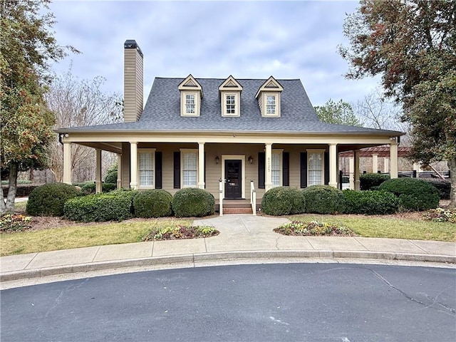 country-style home with covered porch