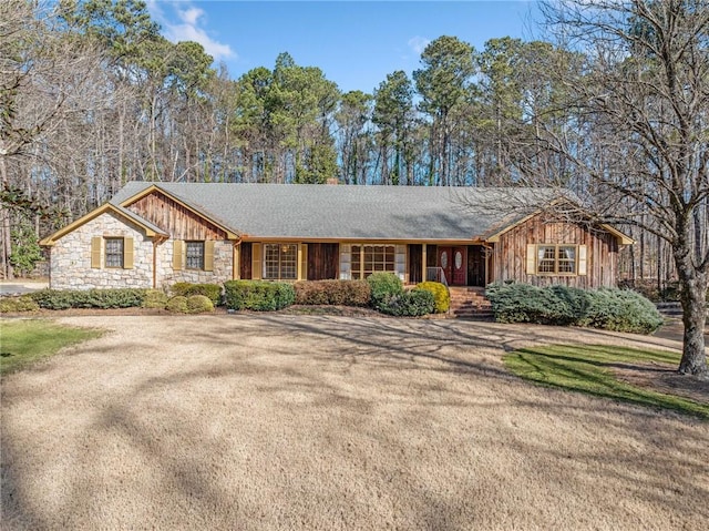 view of ranch-style home