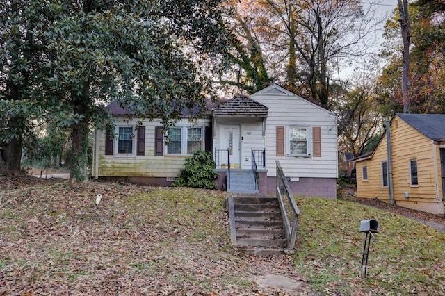 view of bungalow-style home