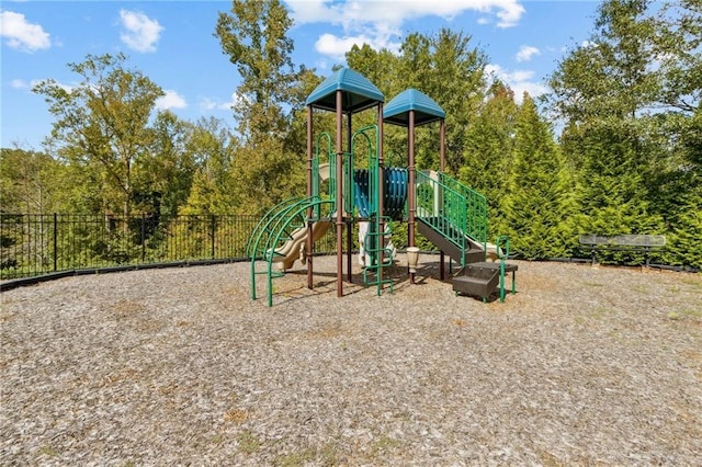 view of jungle gym