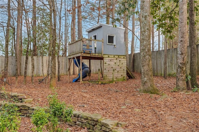 view of yard featuring a playground