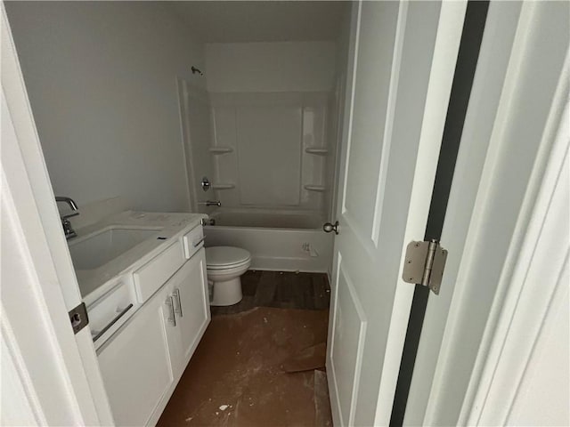 1119 Lockhart Way, Douglasville, GA 30135 - full bathroom featuring vanity, shower / washtub combination, and unfinished concrete floors