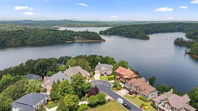 2742 High Vista Pt, Gainesville, GA 30501 - aerial perspective of suburban area with a forest and a large body of water