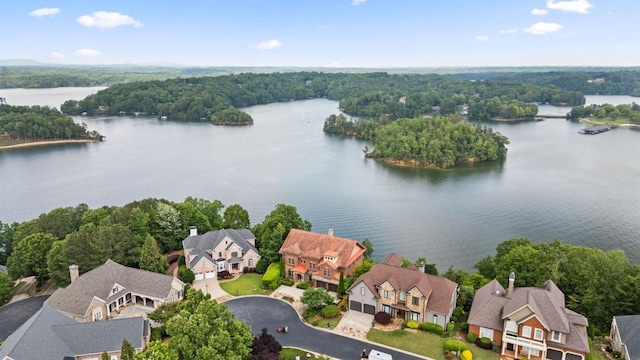 2742 High Vista Pt, Gainesville, GA 30501 - aerial perspective of suburban area featuring a nearby body of water and a heavily wooded area